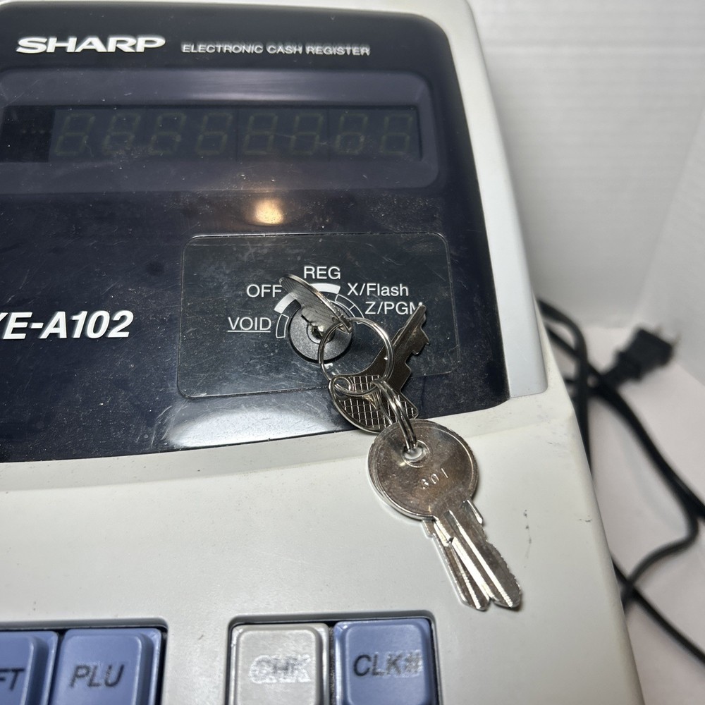 Sharp XE-A102 Electronic Cash Register With Keys Tested Working
