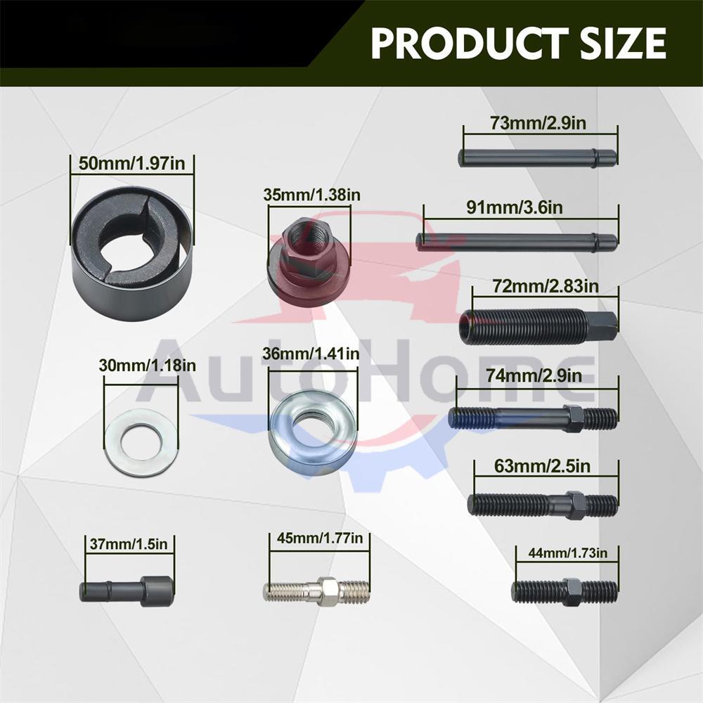 13PCS Power Steering Pump Pulley Puller Remover & Alternator Installer Tool Kit