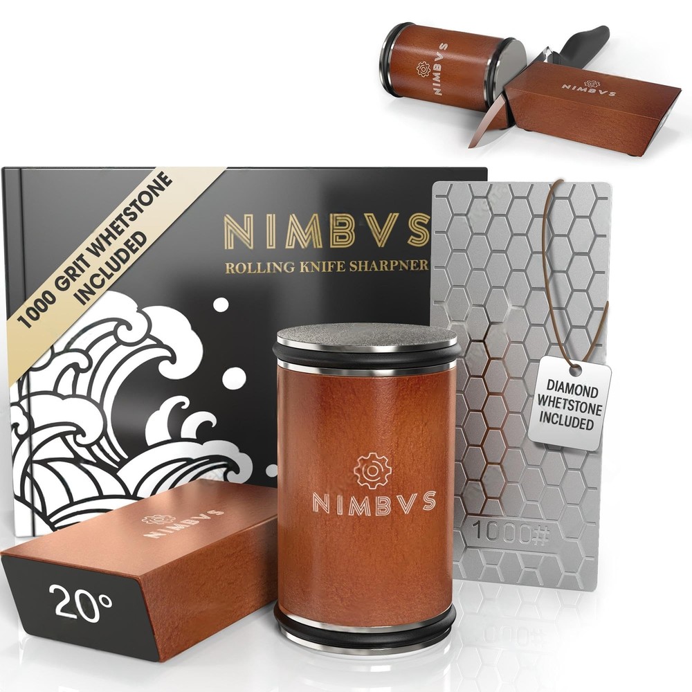 Rolling Knife Sharpener Kit with Diamond & Ceramic Sharpening Syste... Fast Ship