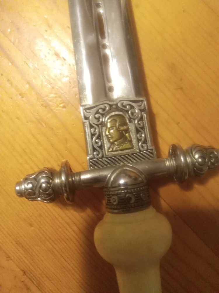 Ceremonial Dagger Knife With Scabbard, 14"