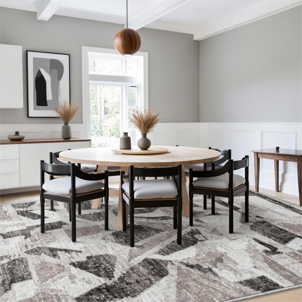 8X10 Area Rugs for Living Room 8' x 10' (Rectangular), Grey/Multi