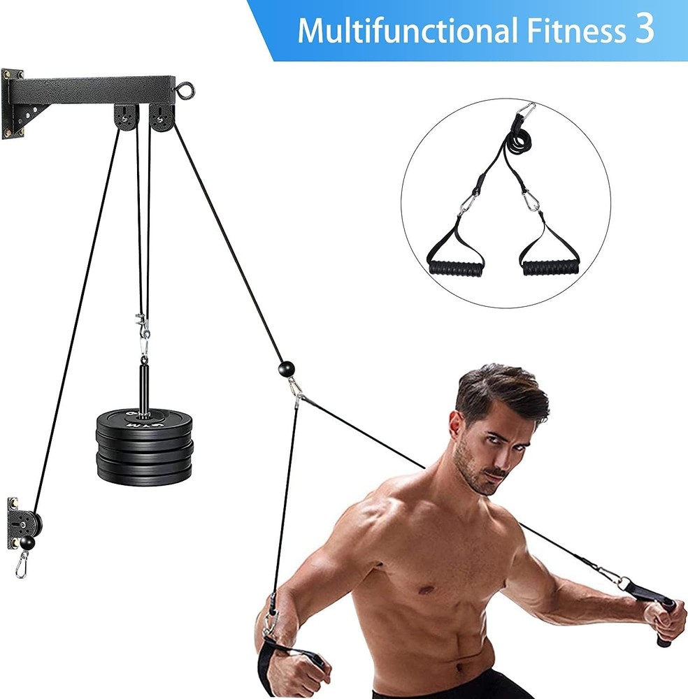 Compact Pulley System Cable Machine for Home Gym – Lat Pulldown, Tricep, Chest
