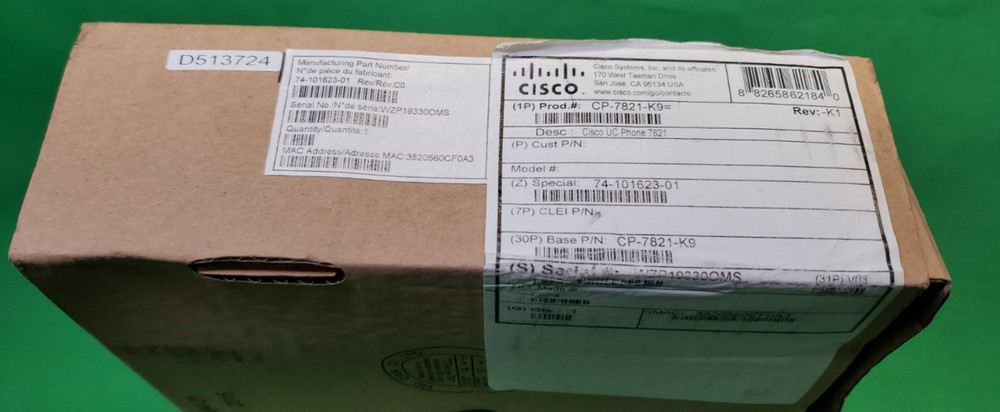 Cisco Cp-7821-k9 IP Phone 7821