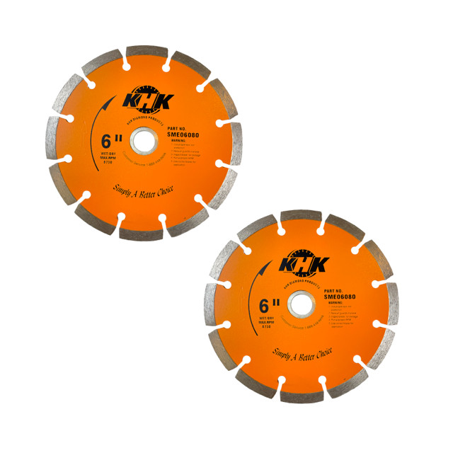 2 Pack 6" Diamond Saw Blade Cutting Concrete Bricks Stones Premium Segmented