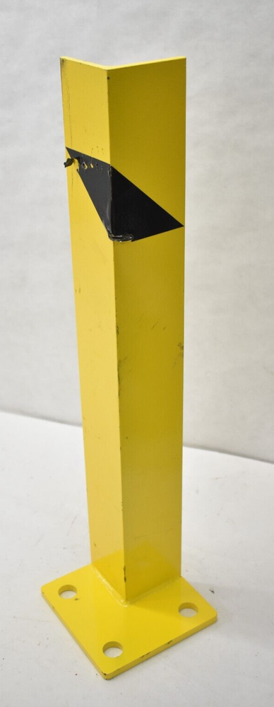 Global Industrial Steel Barrier Post Yellow Triangular 24" Tall Open Ended