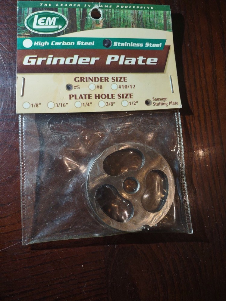 LEM Grinder Plate Size #5 Sausage Stuffing Plate