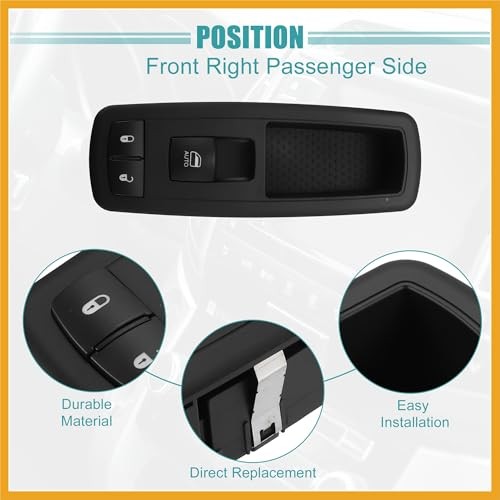 Front Right Passenger Side Master Power Window Switch Replaces Fit for Dodge