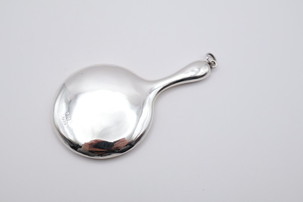 Antique Sterling Silver Chatelain Mirror Hallmarked Birmingham 1913