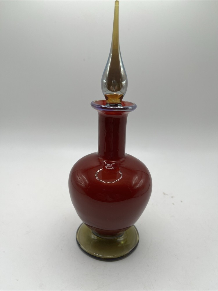 Vintage Lundberg Studios Art Glass Perfume Bottle