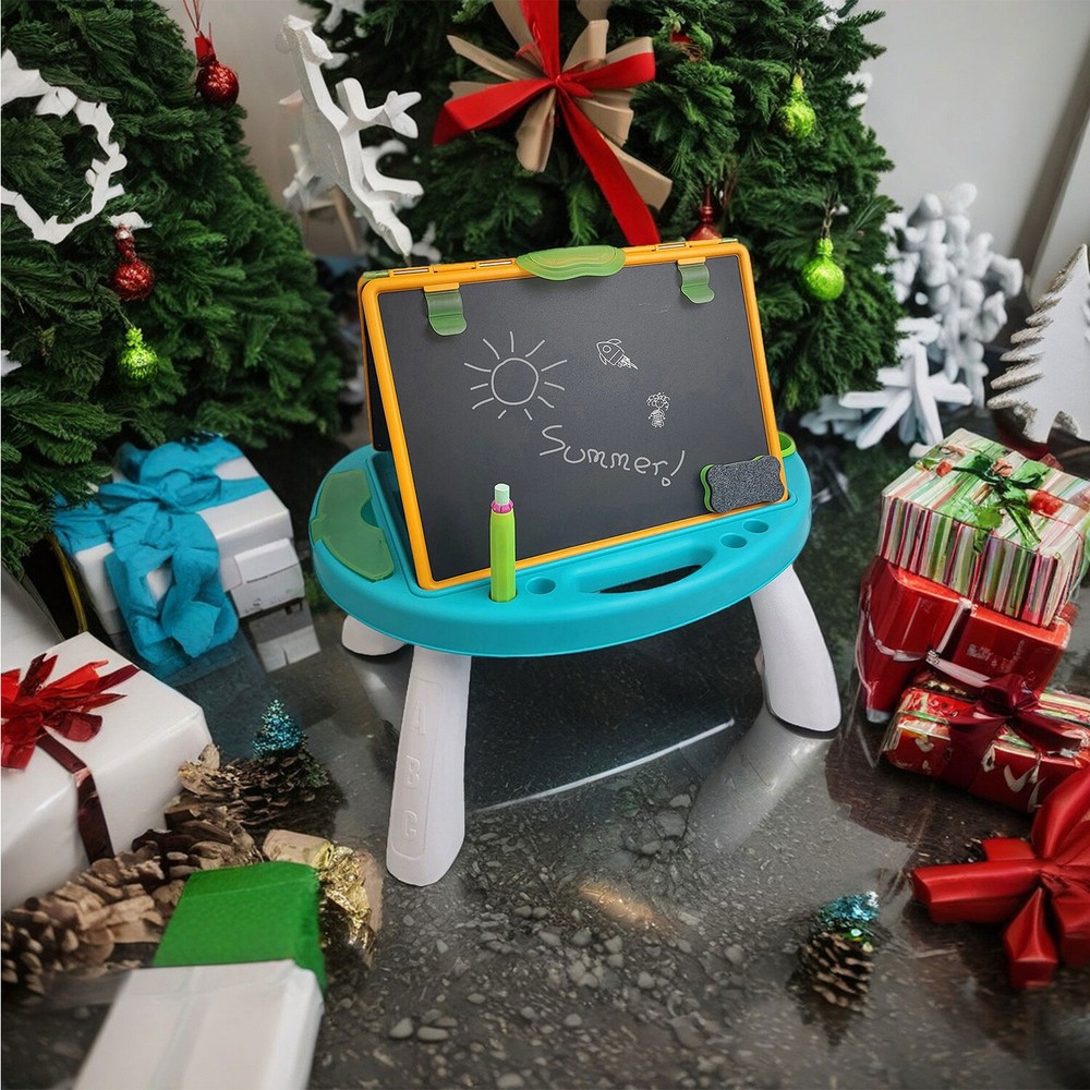 Kids Tabletop Double Sided Art Easel Whiteboard Chalkboard & Drawing Accessories