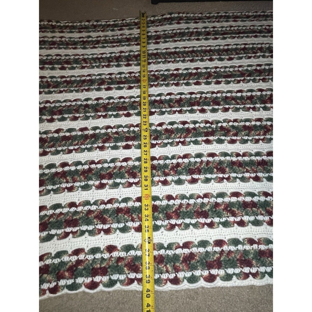 Vintage Crochet Blanket Throw 40”x59”