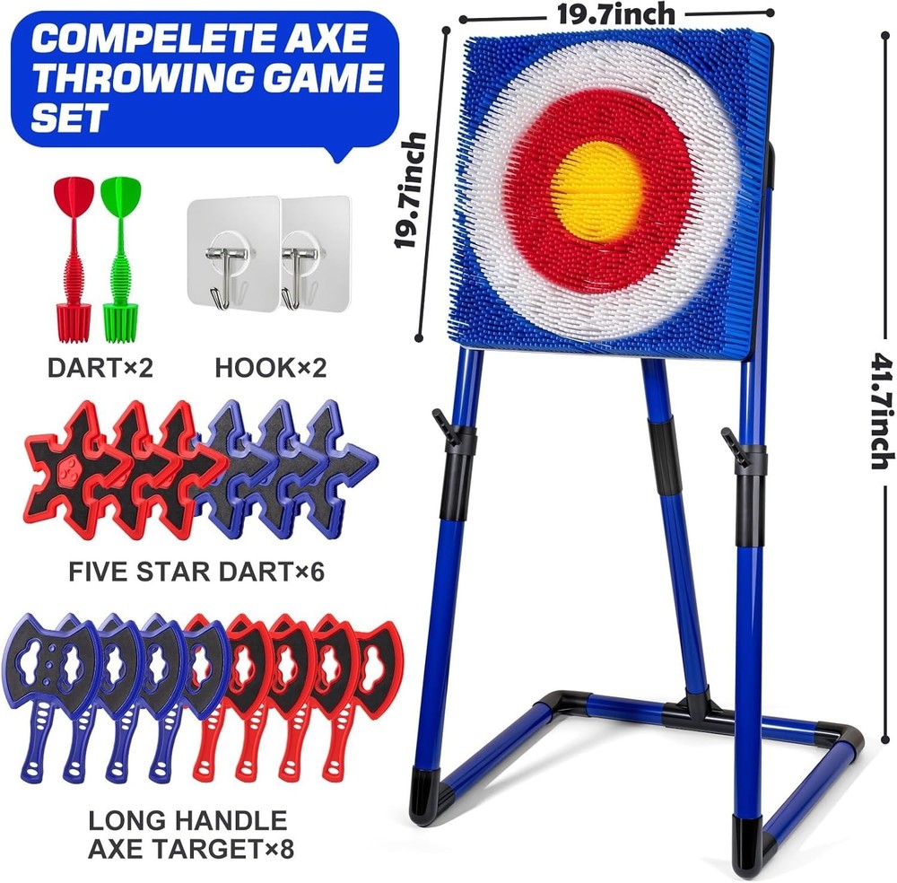 Axe Throwing Target Game for Backyard with 8 Throwing Axes Set,Indoor &Outdoo...