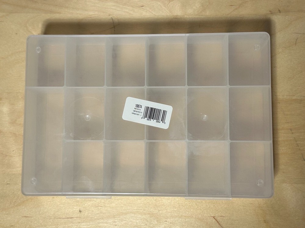 Empty Floss Organizer Large Compartments (CLEAR WHITE)
