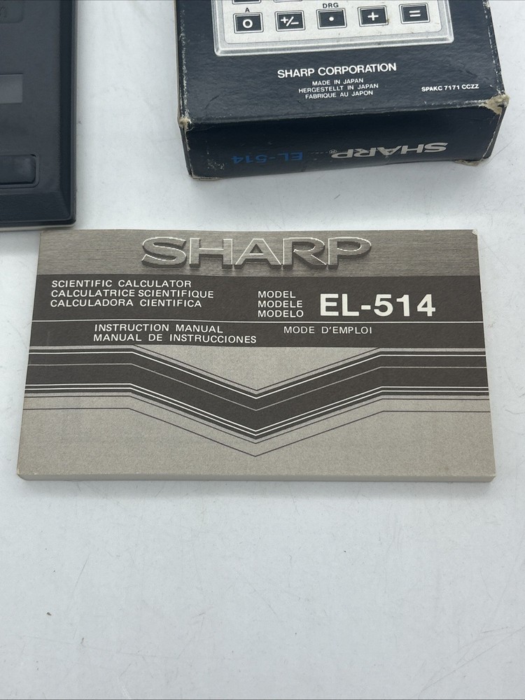 Sharp Vintage Scientific Calculator EL-514 In Box W/Manual Working