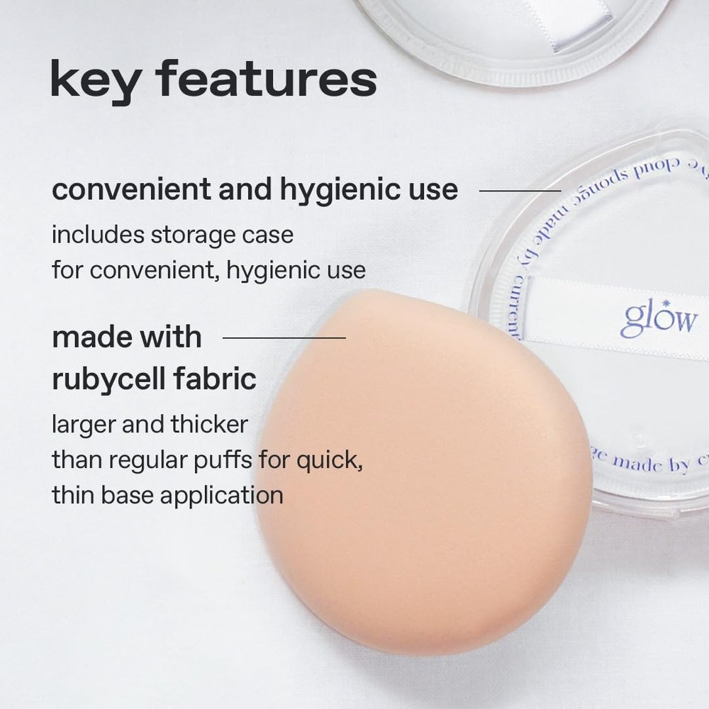 Mini Cloud Sponge 3EA - Effortless Makeup Application with Rubycell Technology