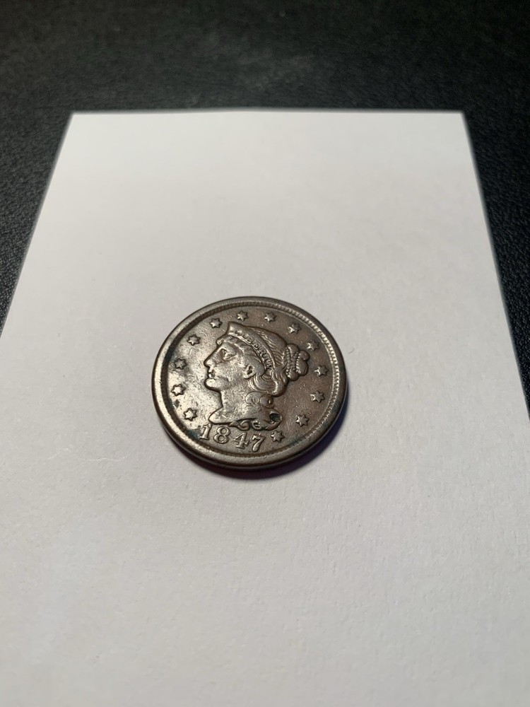 1847 Large Cent - Choice Great detalis full liberty