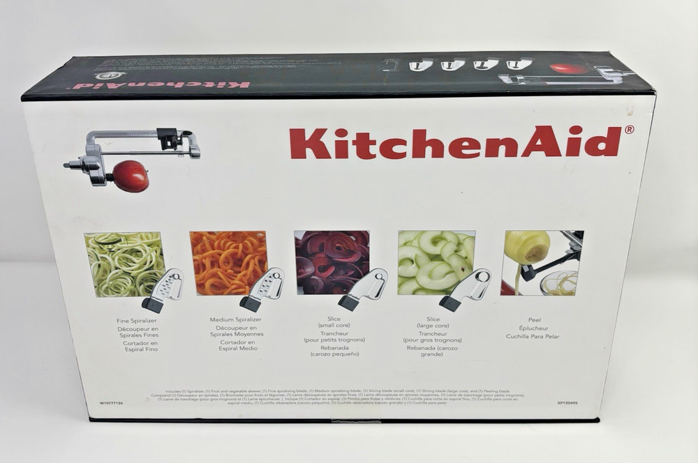 KitchenAid:5-Blade Spiralizer w/Peel, Core & Slice Attachment for Stand Mixer