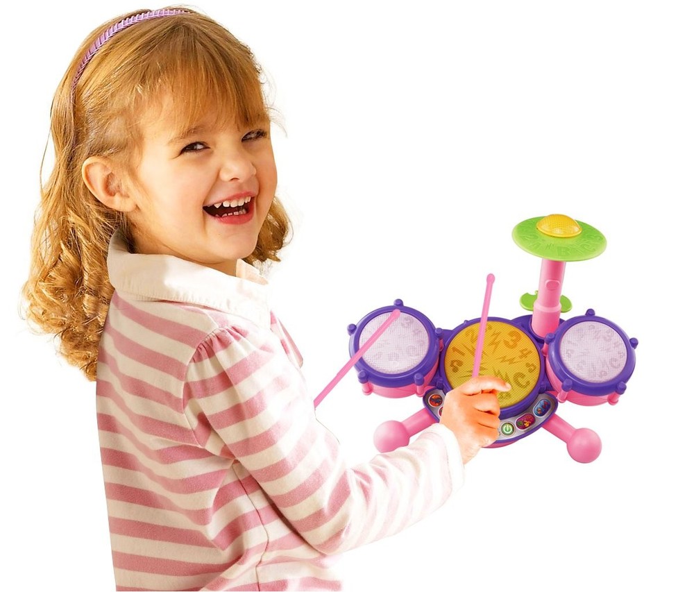 VTech KidiBeats Drum Set, Pink Compact,