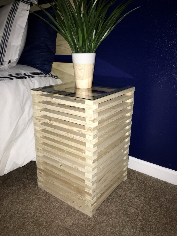 Stacked nightstand, End Table, Lighted Table, Bedside Table