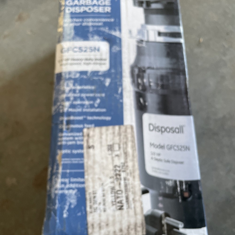 GE 1/2 Horsepower Continuous Feed Garbage Disposer Corded Disposall GFC525N