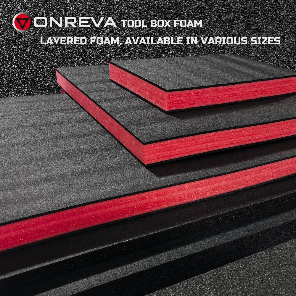 Tool Box Foam, 3Pack 18x12x2 inch, Foam Inserts for Cases, Polyethylene Stora...
