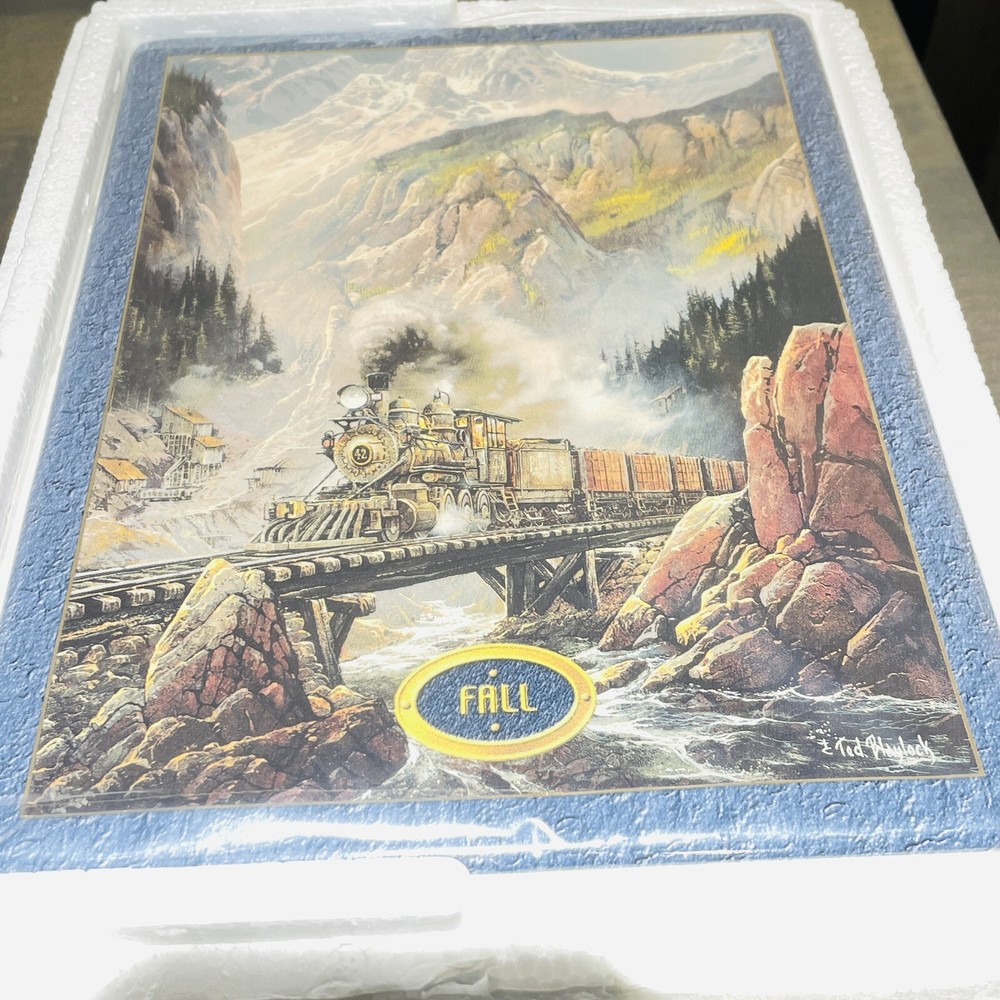 Ted Blaylock Fall  “Fall Creek Run” Iron Horse Express Rectangular Plate 2004