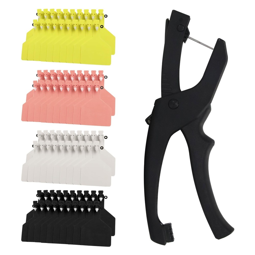 Z Tags One-Piece Cattle Ear Tags 50pcs Blank Large Tags with Specialized Plie...
