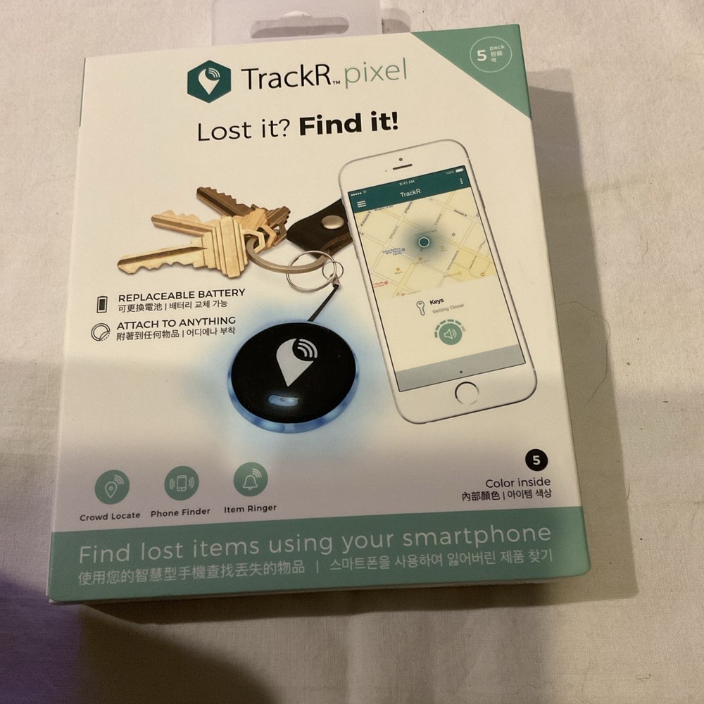 TrackR Pixel Bluetooth Tracking Tracker Device, Black new & Different  Colors