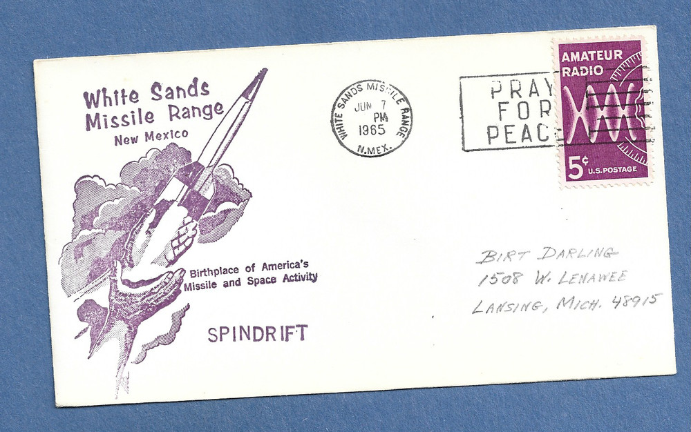 SPINDRIFT  FIRED JUN 7,1965  WHITE SANDS MISSILE RANGE  SPACE COVER NASA