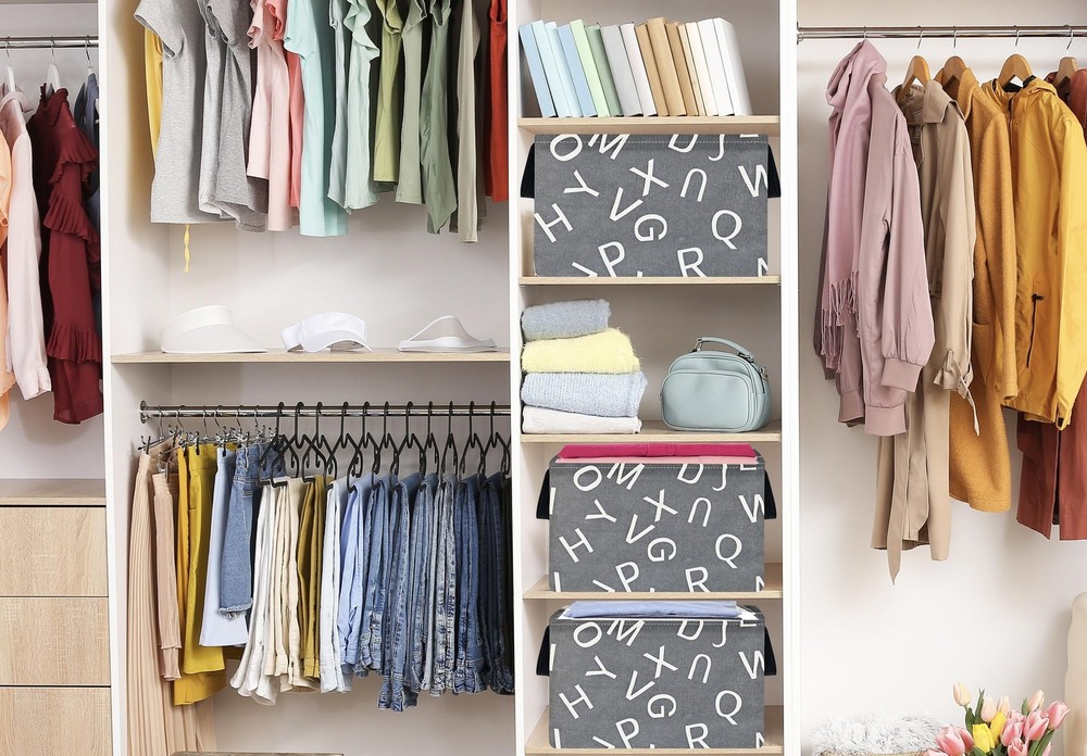 HUAYEE Rectangle Easter Gift Basket Storage Bin Laundry Hamper Storage Organi...