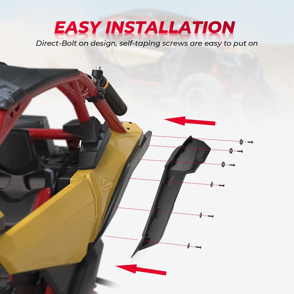 Fender Flares + Lower Door Half 2 Panel Inserts For Can Am Maverick X3 2017-2024
