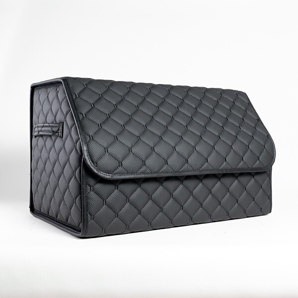 Leather Car Boot Organiser Box Large Capacity Auto Multi-Use Tools Storage Bag