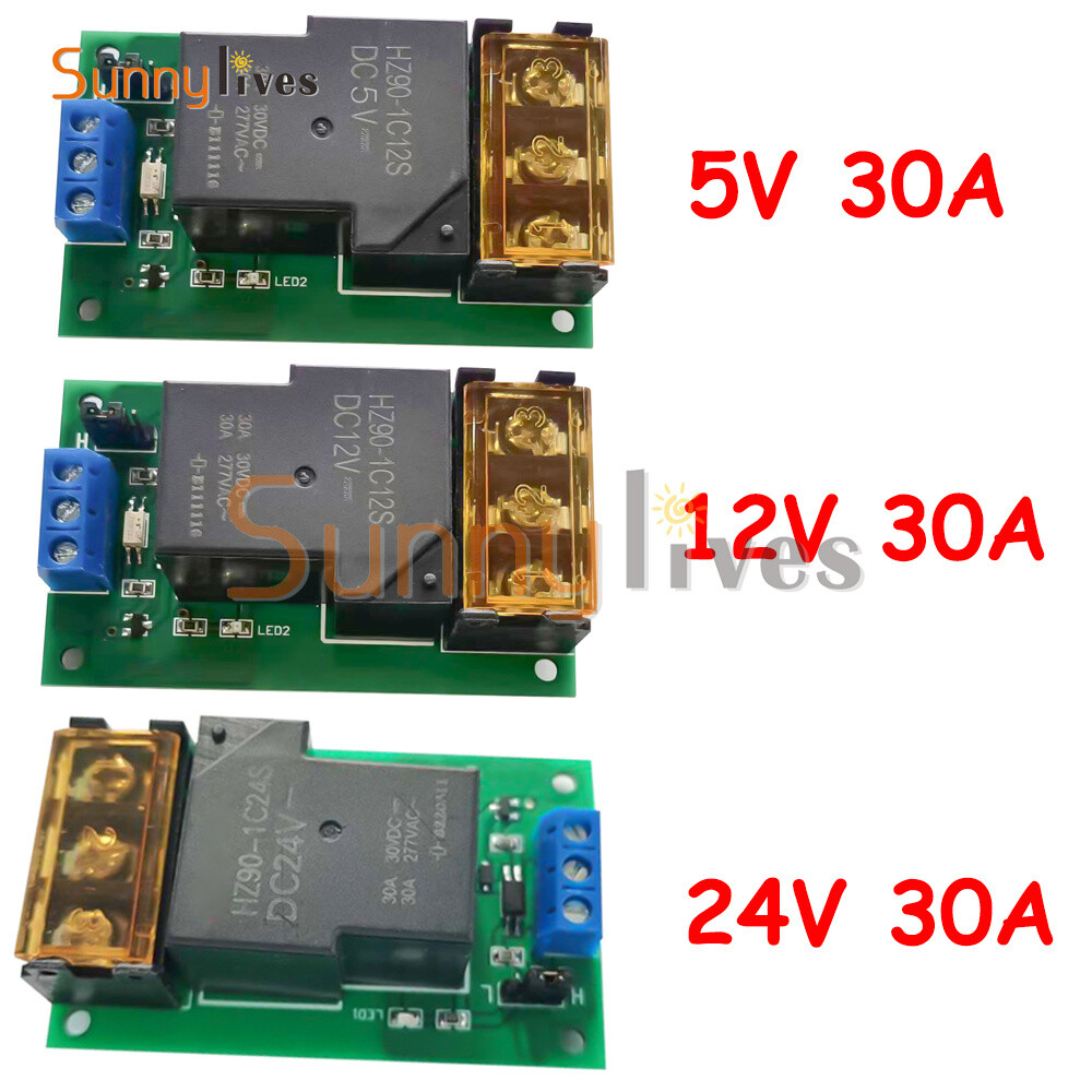 30A Relay Module Optocoupler Isolation High And Low Level Trigger Single Power