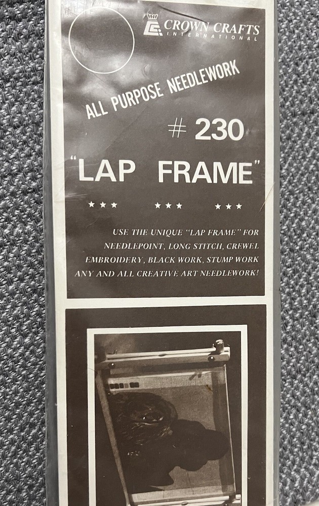 Crown Crafts Needlework Lap Frame #230 original package