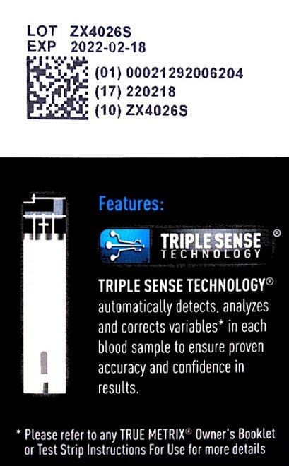 True Metrix Blood Glucose Test Strips - 50 Test Strips (2 Pack)