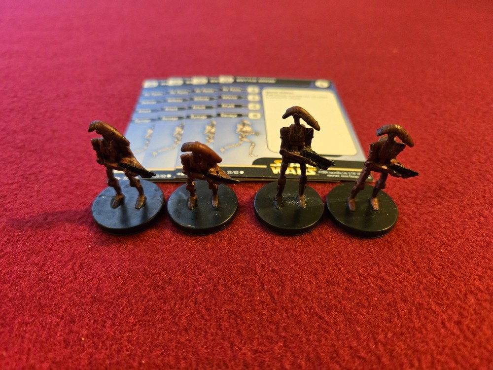 Star Wars Miniatures Clone Strike 28 CLEARANCE x4 Battle Droid