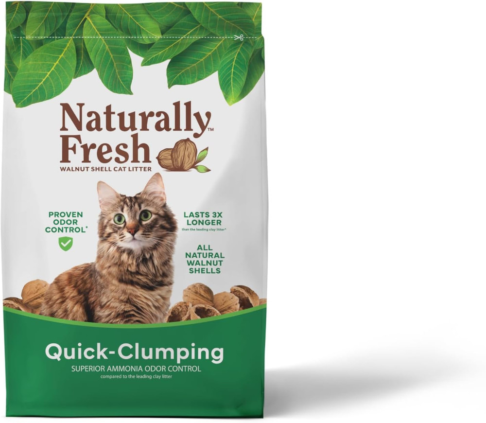 Sustainable Walnut Shell Cat Litter, Quick-Clumping, Unscented, 30 lbs