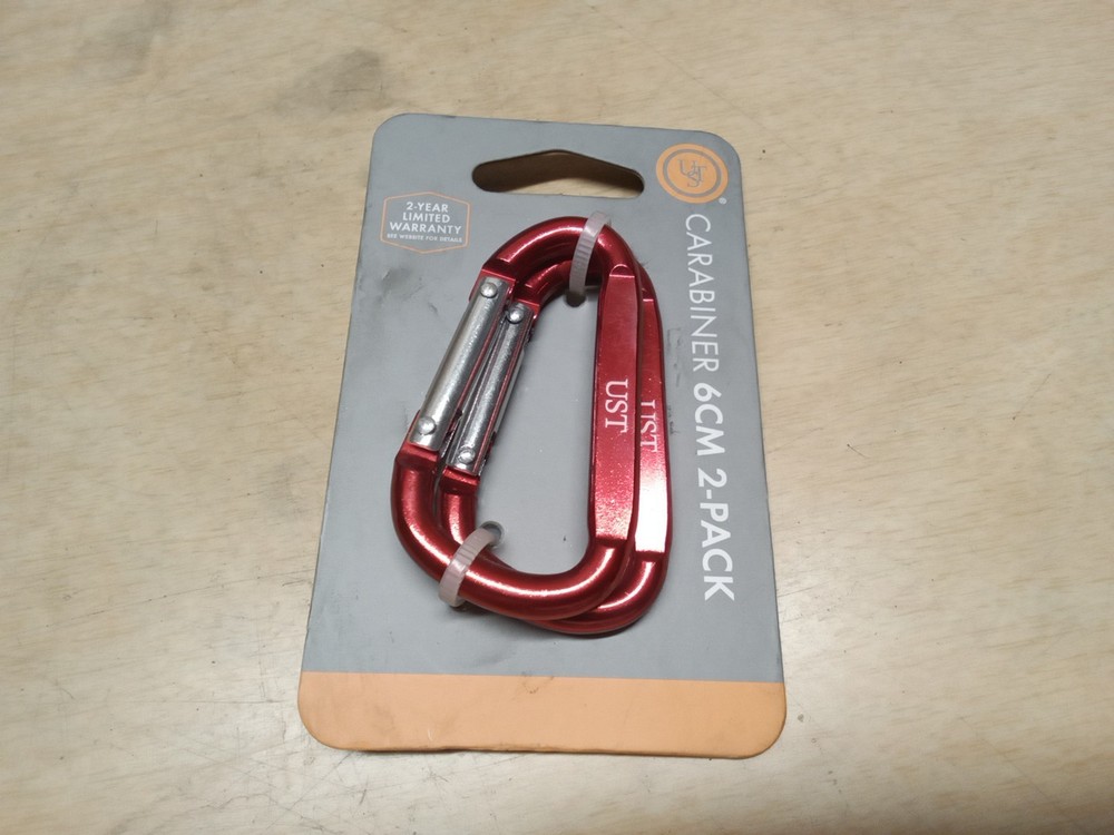 UST Carabiner 6Cm 2-pack RED
