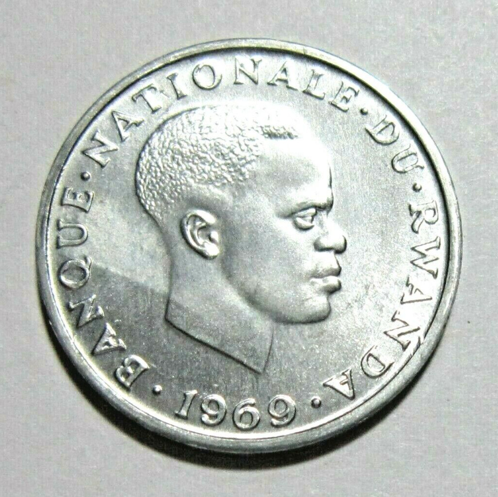 RWANDA. 1 FRANC, 1969. UNCIRCULATED.