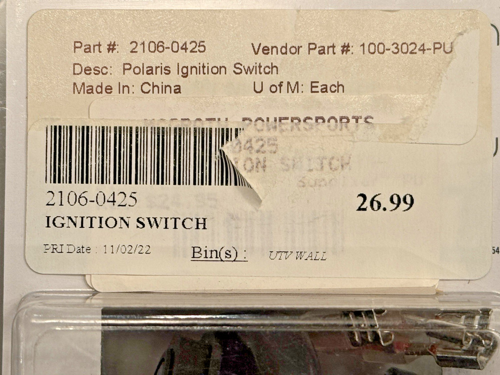 NEW GENUINE Moose Ignition Switch - 2106-0425