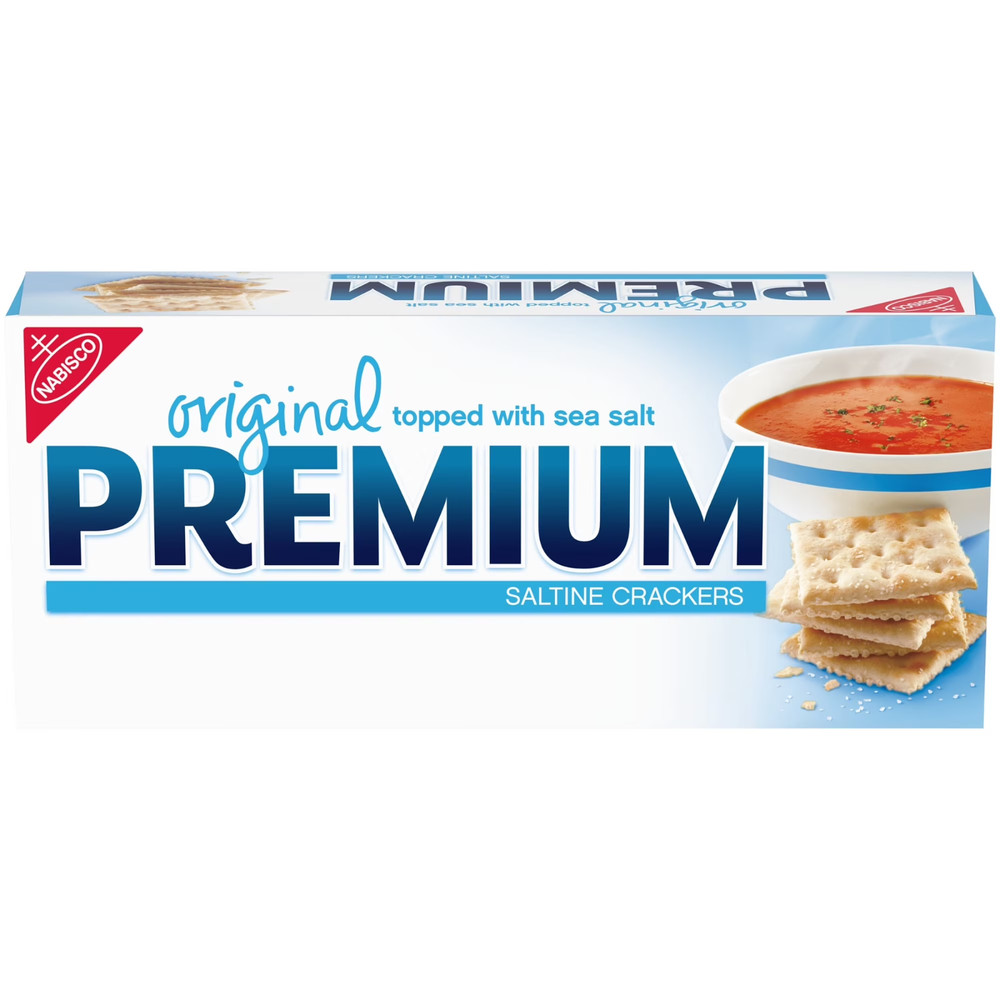 Premium Original Saltine Crackers, Lunch Snacks, 8 oz.