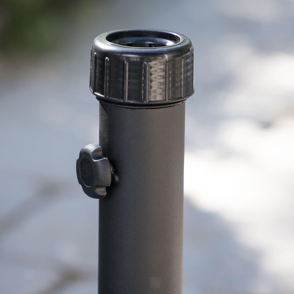 Hexagonal Concrete & Steel Umbrella Base with 66 Lbs Weight, Includes
