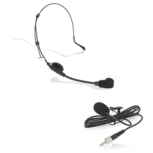 ) Dual UHF Wireless Microphone System, with Headset Mic, 60 Adjustable