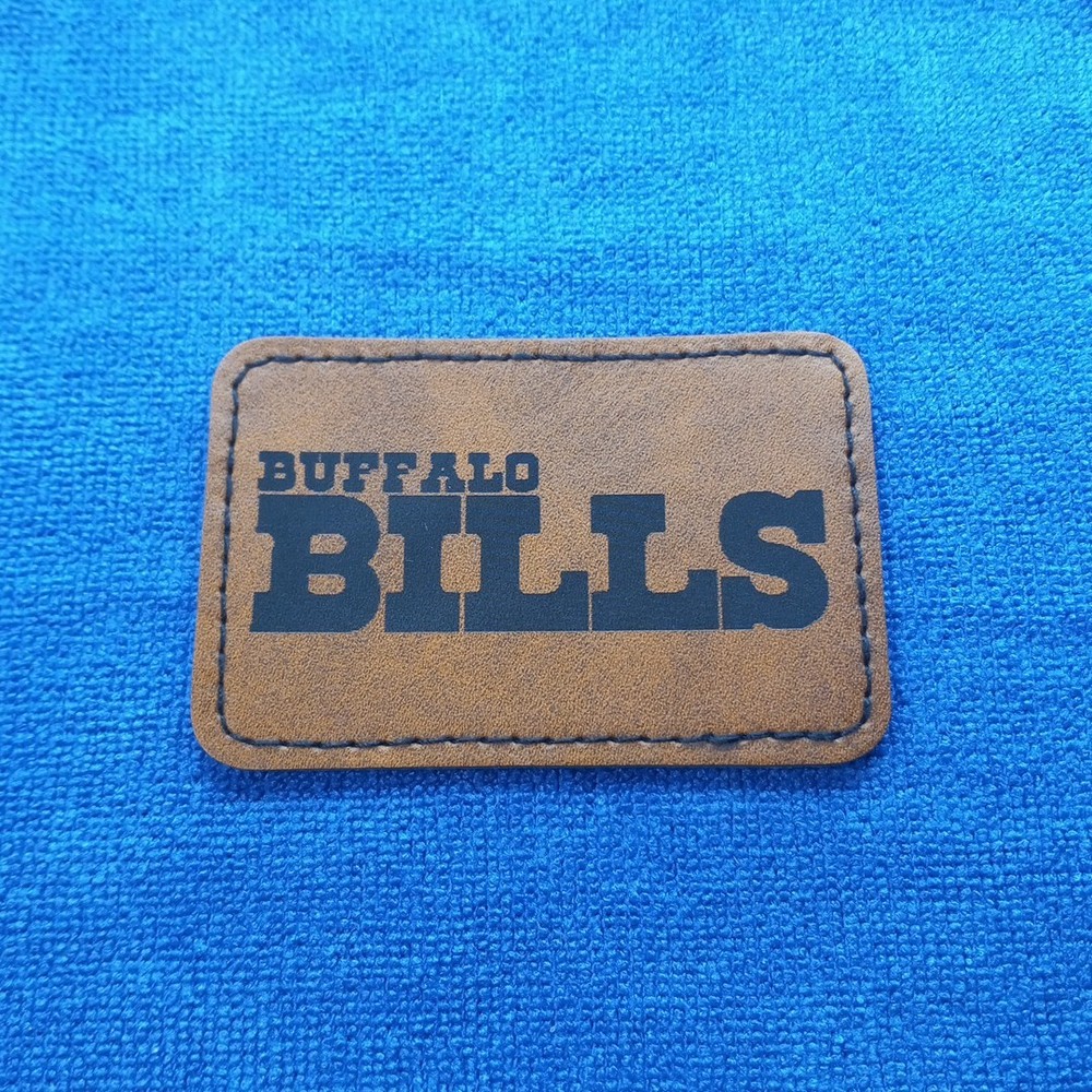 Bills Leather Iron on Patch For Hats And Accessories