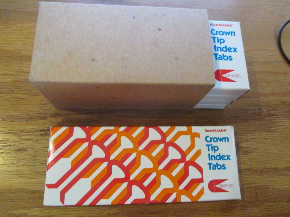 5 Packs 1/3" Blue Transparent Crown Tip Index Tabs PS-53