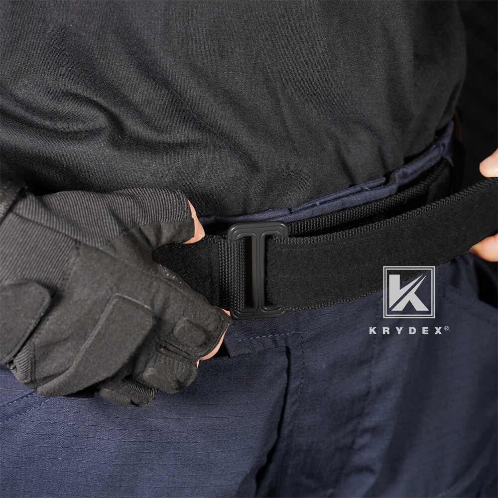 KRYDEX Tactical Base Belt EDC Under Loop Inner Belt Duty Concealed Carry Black
