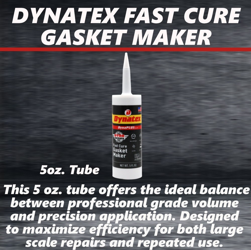 Dynatex DynaPlus Fast Cure Gasket Maker 5 oz Sensor Safe & Low Odor (5-Pack)
