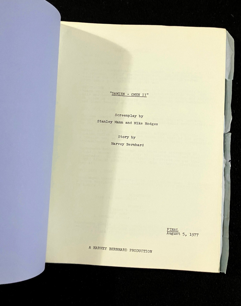 DAMIEN OMEN 2 Original Movie Script 1977 Satanic Horror Screenplay Final Draft