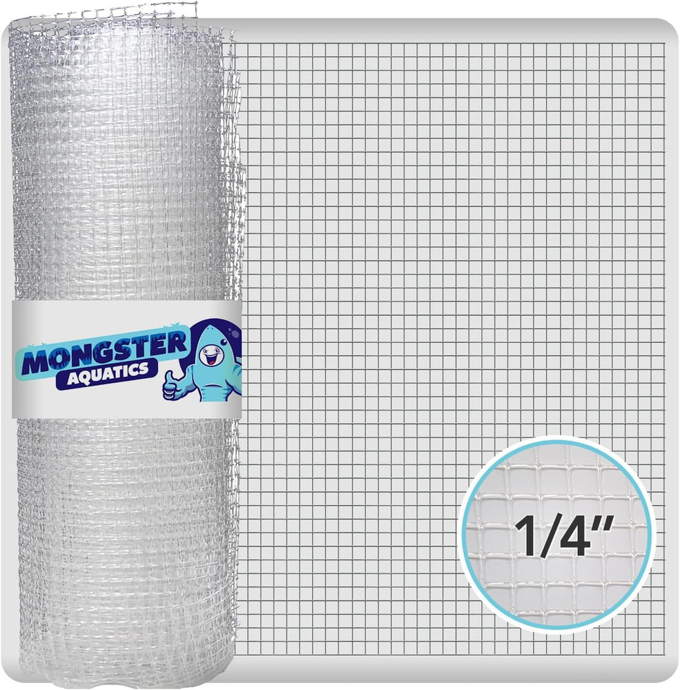 Clear Mesh Netting Material - 4'x5' - Plastic Mesh Screen Netting for Fish Aquar