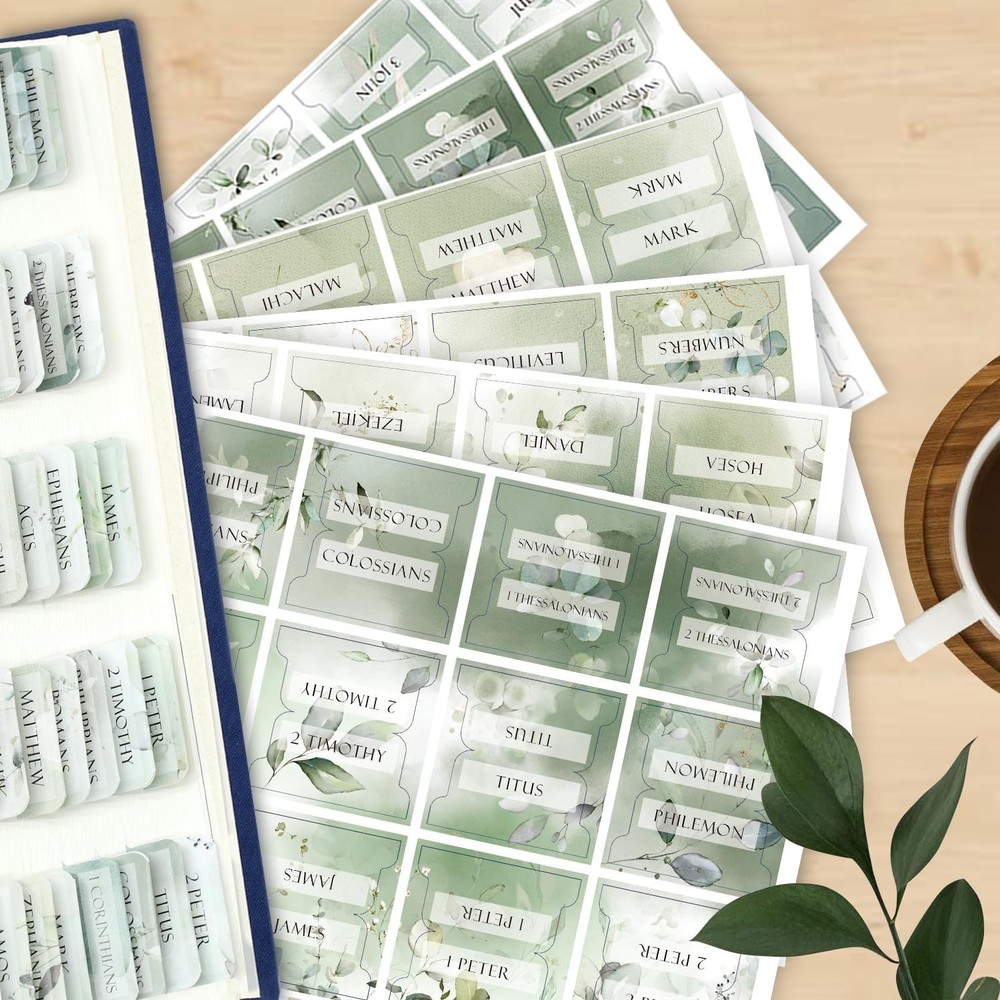 72Laminated Bible Tabs,Large Print Laminated for Study Bible,Include 67Bible ...